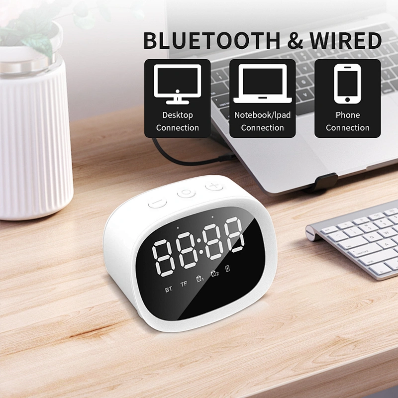 Charging 15w wireless charger led alarm clock speaker bluetooth