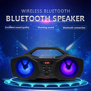 TWS Aux-in FM Radio rechargeable battery outdoor portable 5.0 bluetooth wireless speaker