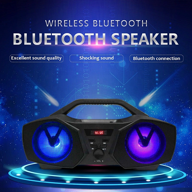TWS Aux-in FM Radio rechargeable battery outdoor portable 5.0 bluetooth wireless speaker