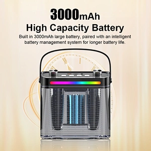 2023 Outdoor Portable Colorful LED Speakers Wholesale Wireless Stereo Bluetooth Speaker Outdoor With Dual Microphone