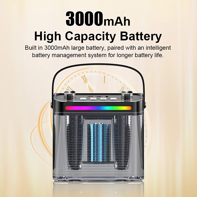 2023 Outdoor Portable Colorful LED Speakers Wholesale Wireless Stereo Bluetooth Speaker Outdoor With Dual Microphone