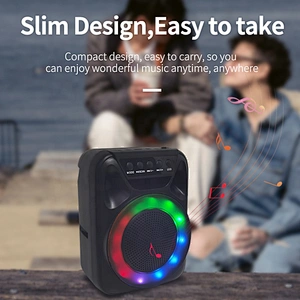 custom logo portable outdoor small  wireless bluetooth speaker with LED colorful flashing light