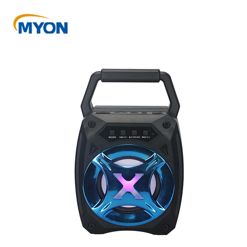 Top Sell New Bluetooth Speaker LED Light Outdoor Portable Wireless Mini Wooden Speaker with USB TF FM Radio AUX IN
