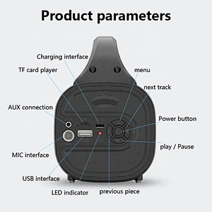 Typical series new bluetooth speaker portable outdoor cylinder bluetooth speaker with karaoke function