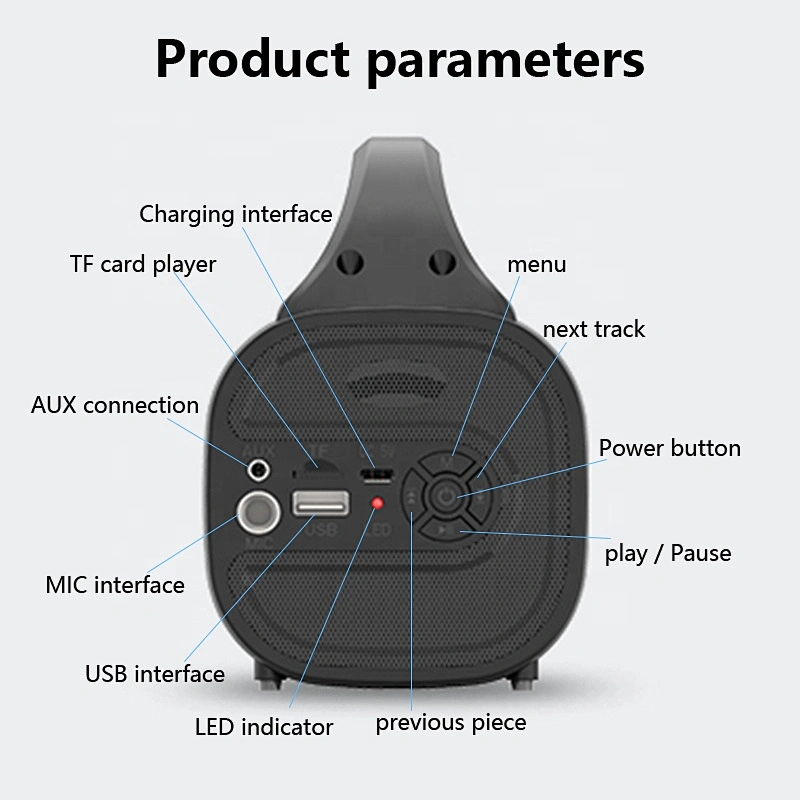 Typical series new bluetooth speaker portable outdoor cylinder bluetooth speaker with karaoke function