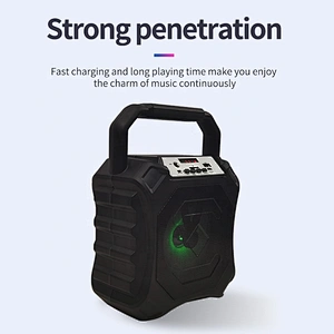 portable plastic 5w subwoofer tws dj led gaming light wireless bluetooth speaker