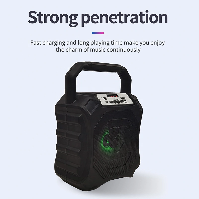 portable plastic 5w subwoofer tws dj led gaming light wireless bluetooth speaker