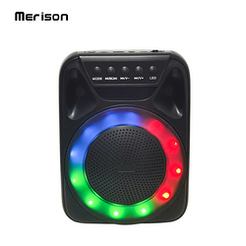 custom logo portable outdoor small  wireless bluetooth speaker with LED colorful flashing light