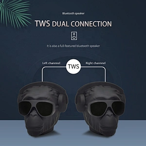 Customised Black 4ohm 5 watt Full Range Animal Monkey Wireless Speakers Bluetooth Original