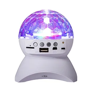 LED Wireless BT Speaker Christmas projection RGB Colorful Lights Flashing 360 Degree Rotating Subwoofer Speaker