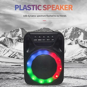 custom logo portable outdoor small  wireless bluetooth speaker with LED colorful flashing light