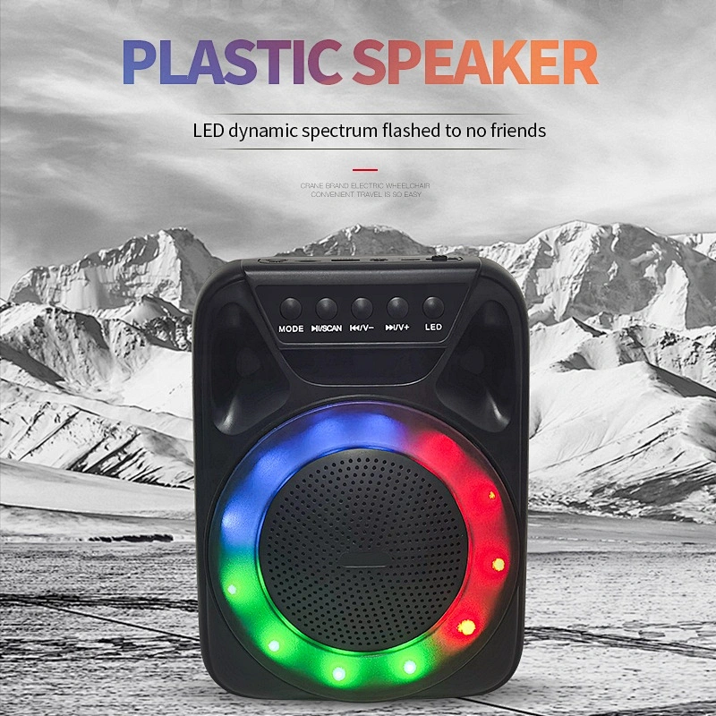 custom logo portable outdoor small  wireless bluetooth speaker with LED colorful flashing light
