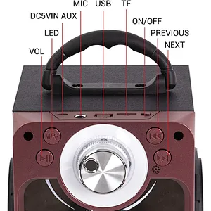 Portable Bluetooth Speaker with Subwoofer Rich Bass Wireless Stereo Outdoor Indoor PA Speakers