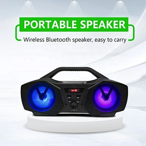 TWS Aux-in FM Radio rechargeable battery outdoor portable 5.0 bluetooth wireless speaker