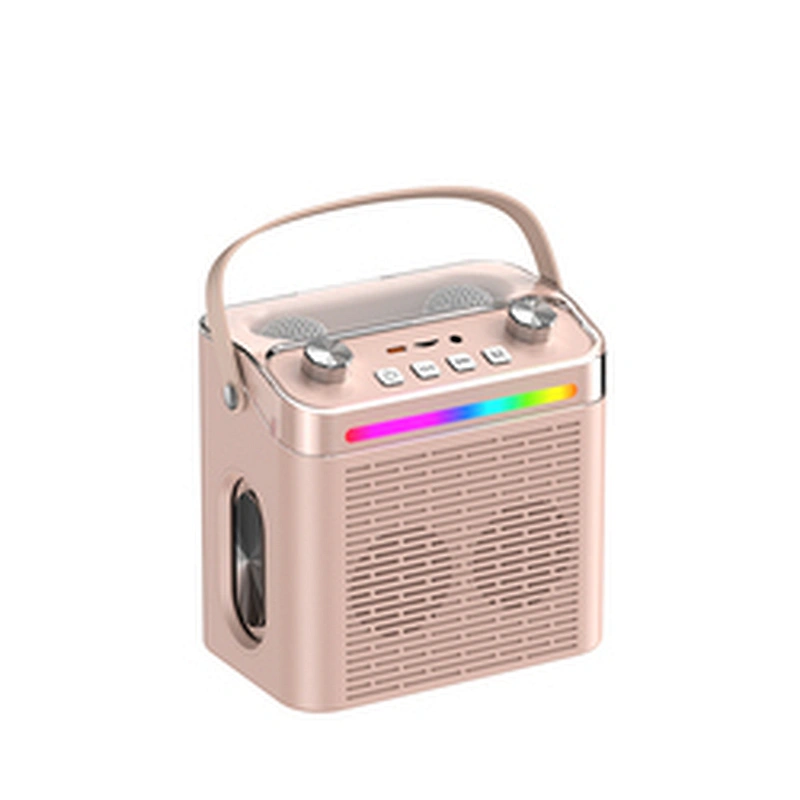 2023 Outdoor Portable Colorful LED Speakers Wholesale Wireless Stereo Bluetooth Speaker Outdoor With Dual Microphone