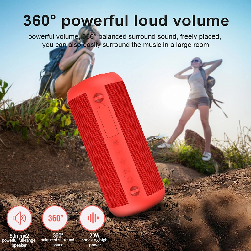 Aux Powered Small Round Garden Waterproof Outdoor Wireless Bluetooth Speaker Bike