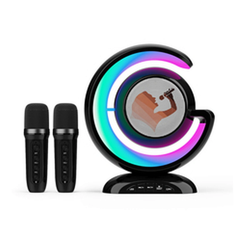 2024 New Model Portable Bluetooth Karaoke Audio Wireless Speaker Sound with 2pcs Wireless Microphones