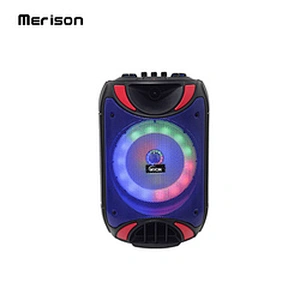 Black 8 inches Bocinas Karaoke Bluetooth Wireless MP3 Subwoofer Portable Trolley Speaker For Party Fun