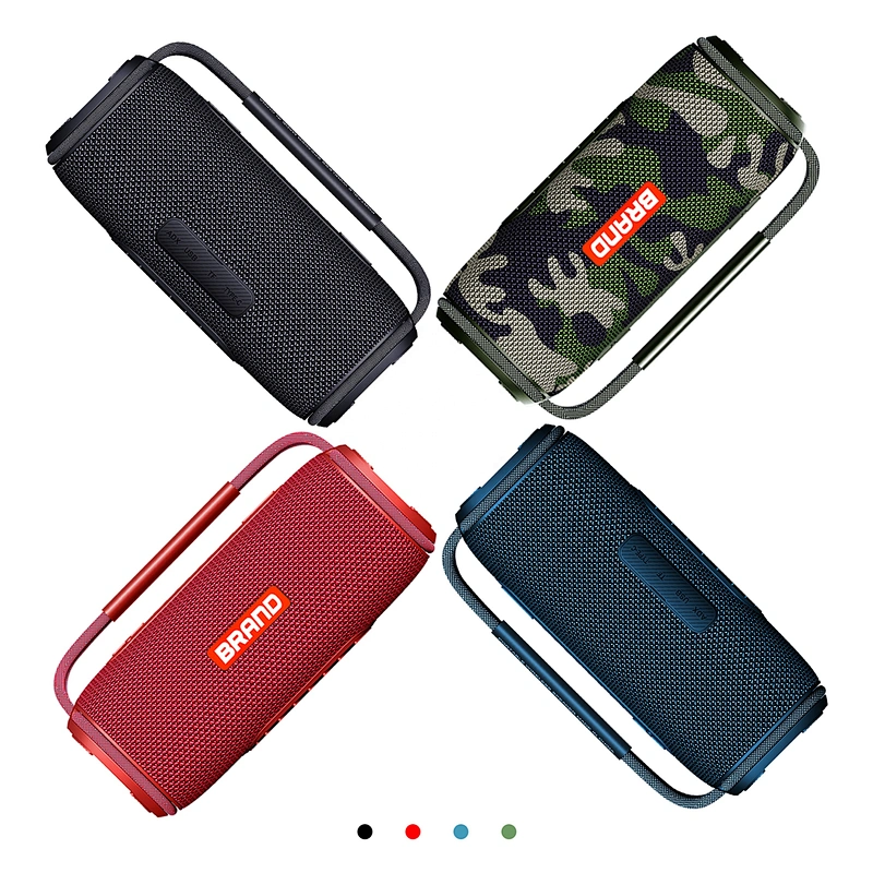Camouflage 20w IPX6 Waterproof Portable Music Parlante Bluetooth Stereo Loud Speaker Outdoor Wireless With LED Light