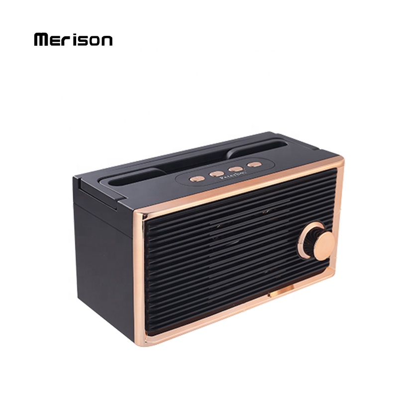New arrivals plastic mini TWS retro fm radio wireless bluetooth speaker