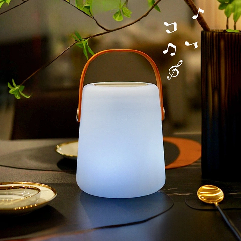 High Quality Outdoor Camping Multifunctional Portable Colorful Speaker Light Bedside Stereo Sound Surround Speaker Light