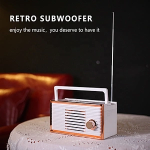 New arrivals plastic mini TWS retro fm radio wireless bluetooth speaker