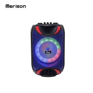 Black 8 inches Bocinas Karaoke Bluetooth Wireless MP3 Subwoofer Portable Trolley Speaker For Party Fun
