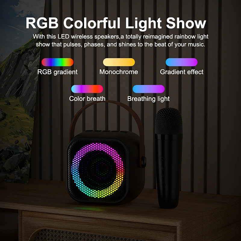 Newest Bluetooth Outdoor Wireless Speaker Smart Gadgets Technology LED Flash Lighting Speaker