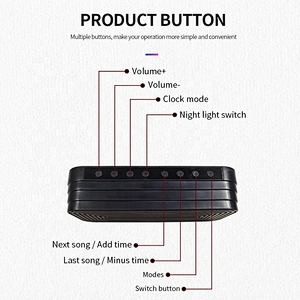 3W alarm clock bluetooth wireless speaker with screen