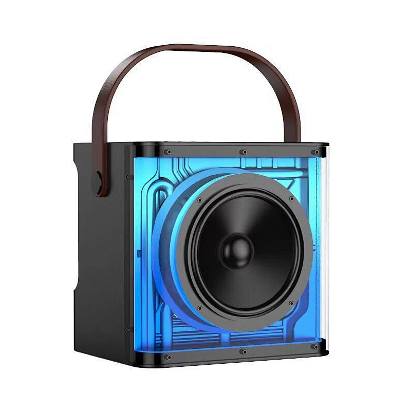 High Power Disco Light Portable Wireless Speaker Outdoor Karaoke Party Led Light Speaker With 2pcs Microphone