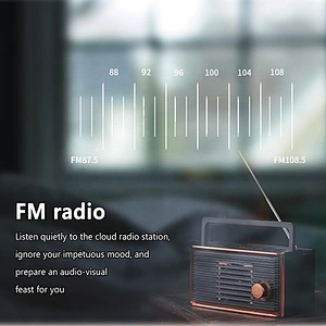 New arrivals plastic mini TWS retro fm radio wireless bluetooth speaker
