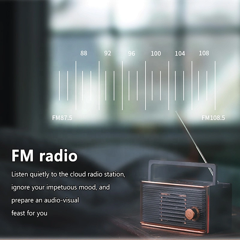 New arrivals plastic mini TWS retro fm radio wireless bluetooth speaker