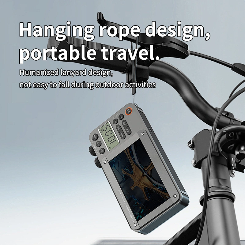 Portable 4.3 inch LCD Screen Radio Multi-band HF AM Built-in Rechargeable  Battery FM Bluetooth Radio Speaker