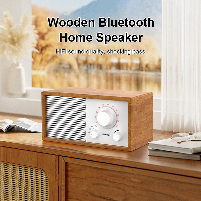 2024 New Exclusive Mold Wooden Bluetooth Speaker BT FM Radio Vintage Style Wonderful Music Wireless Speaker
