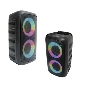 OEM High Power RGB LED Lighting Bluetooth Wireless Speaker Best Selling USB Home Karaoke Speaker Aux Communication for Parties
