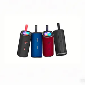 High Quality Portable Audio Player/Speaker RGB Lights Separate Bass 3D Surround Mini Size Loud Sound for Outdoor AUX Plastic