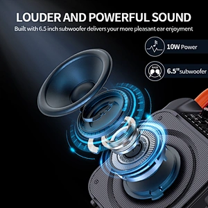 2025 New Party Karaoke RGB Lights Bluetooth Portable Speaker with Microphone USB AUX TF TWS