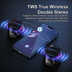 2025 Mini Audio System Portable Bluetooth Speakers Strong Bass Home Theater Subwoofer Party Transparent Mini Speaker