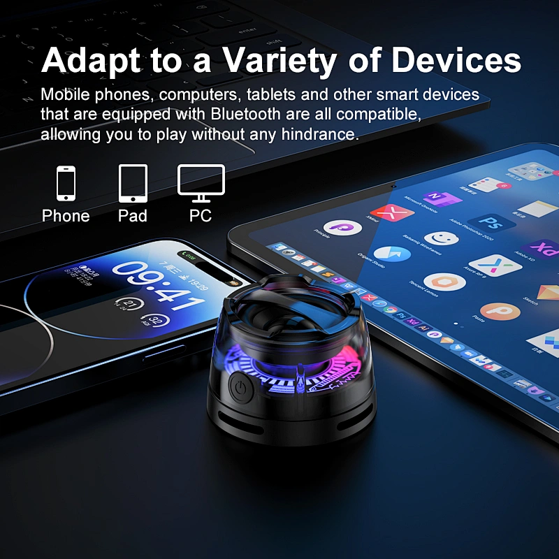 2025 Mini Audio System Portable Bluetooth Speakers Strong Bass Home Theater Subwoofer Party Transparent Mini Speaker