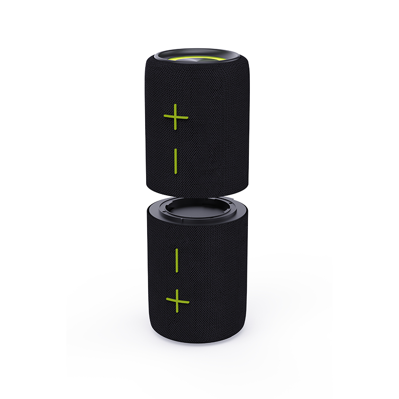 OEM 2-in-1 Dual Speaker 40W Long Standby Detachable Outdoor Waterproof IPX5 Fabric Bluetooth Portable Speaker