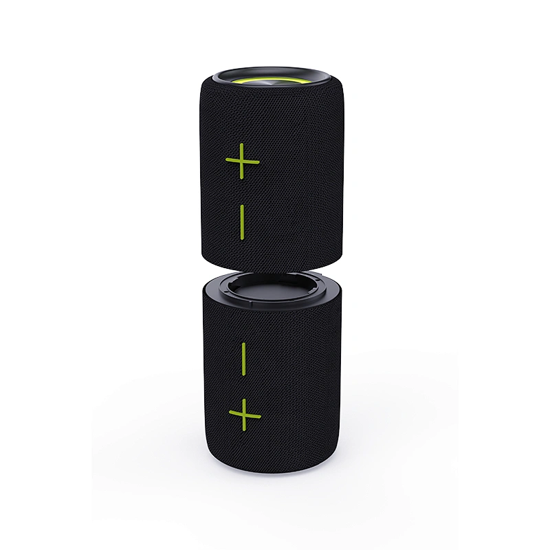 OEM 2-in-1 Dual Speaker 40W Long Standby Detachable Outdoor Waterproof IPX5 Fabric Bluetooth Portable Speaker
