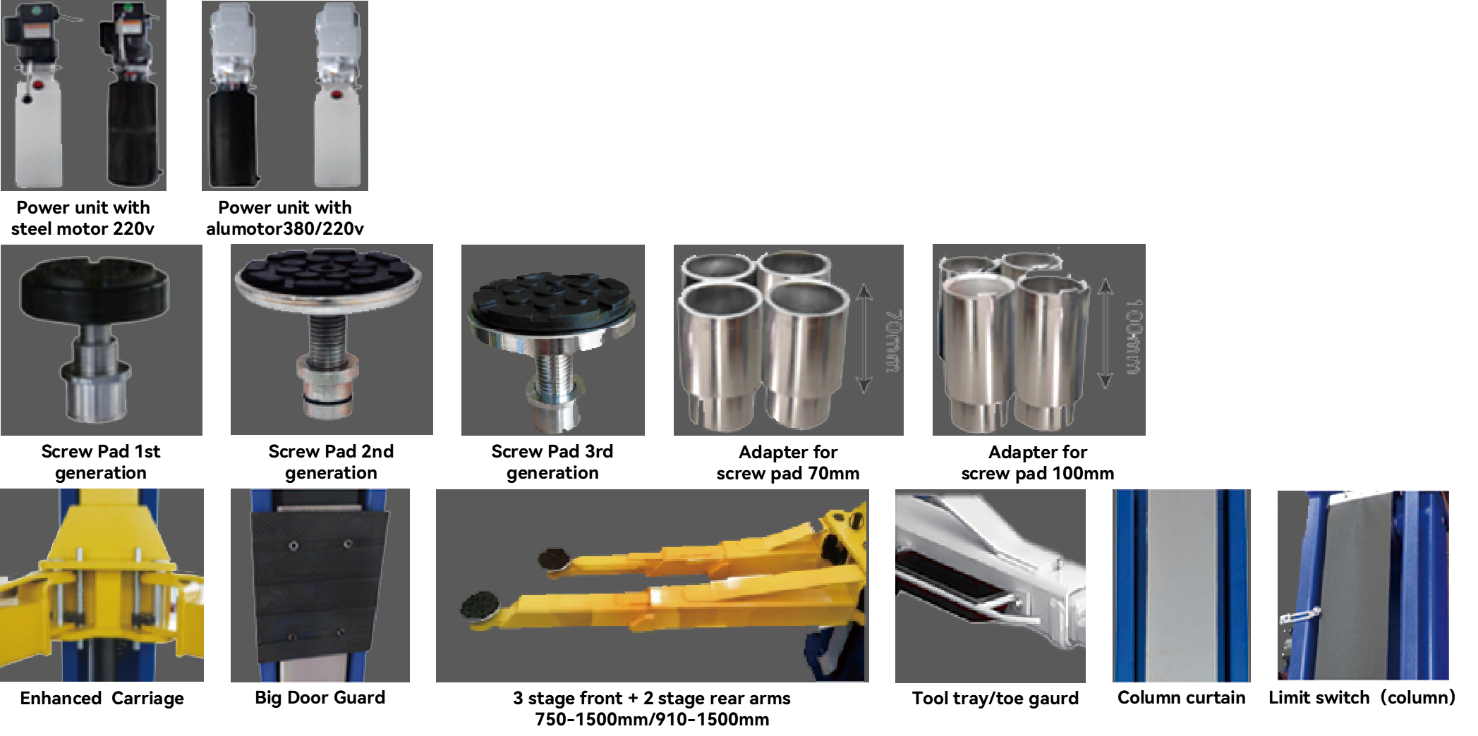 10000 lbs category Car Lift Optional Parts