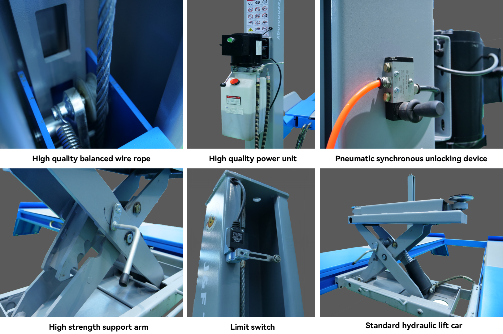 Four post car lift Features