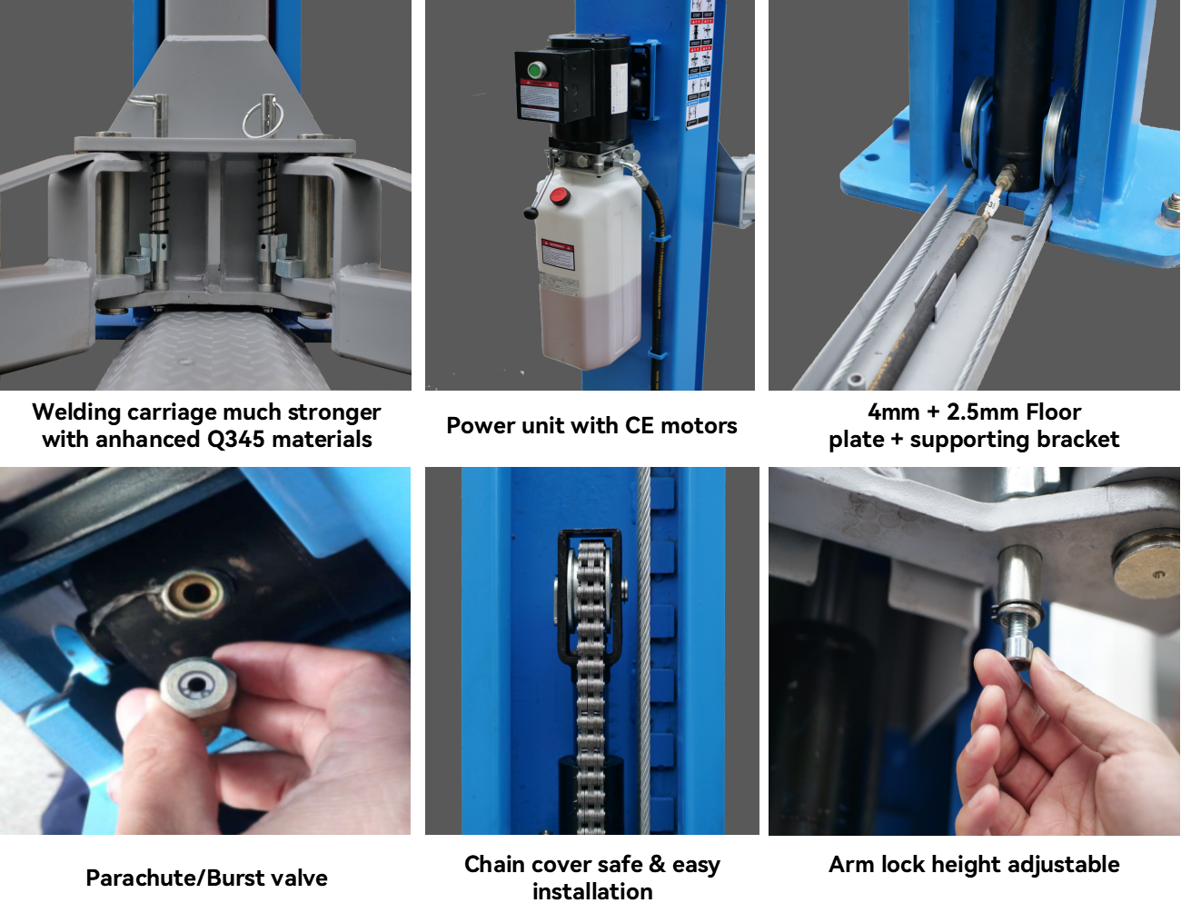 10000 lbs category Car Lift Features