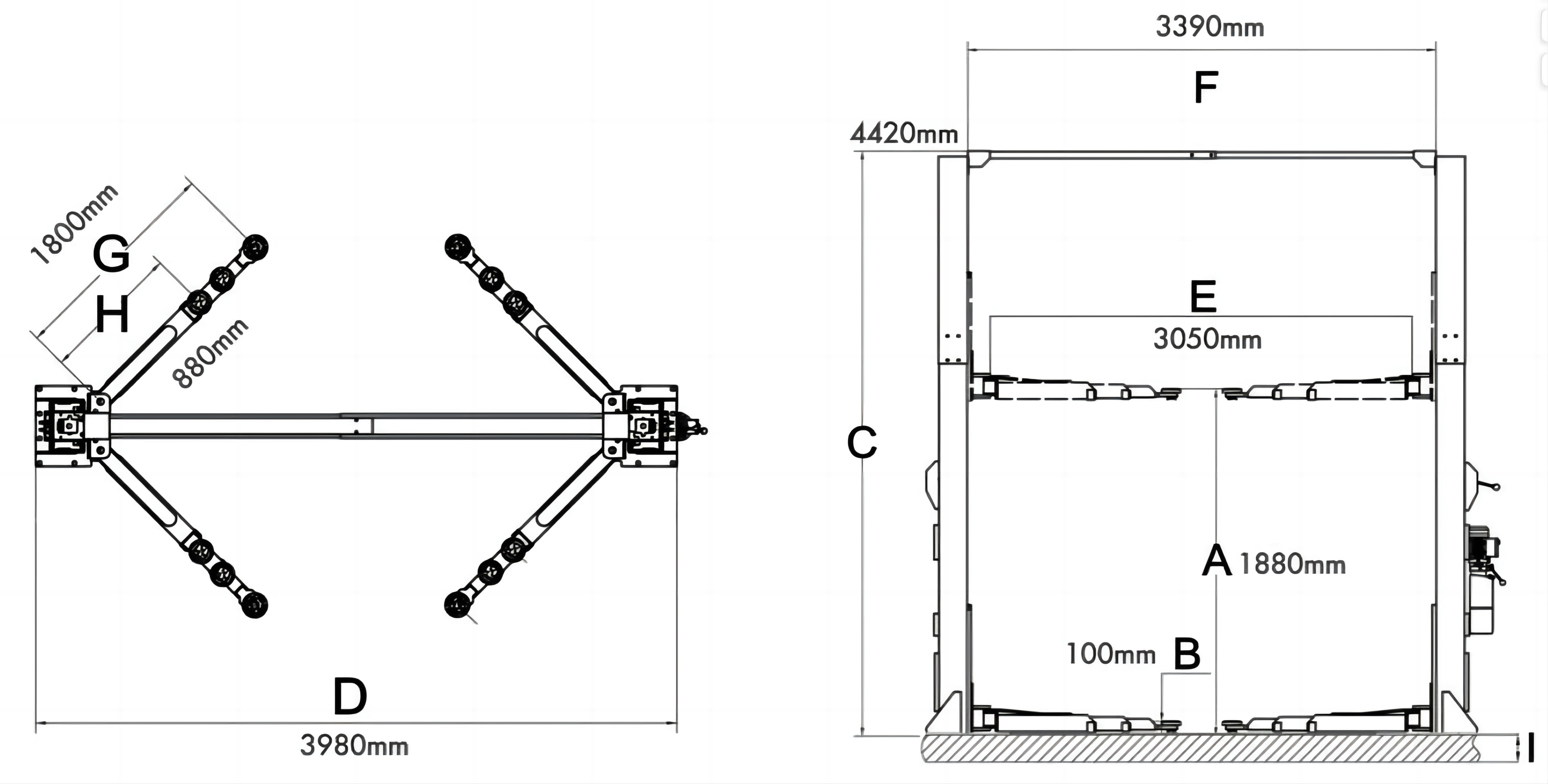 5.5T category car lift