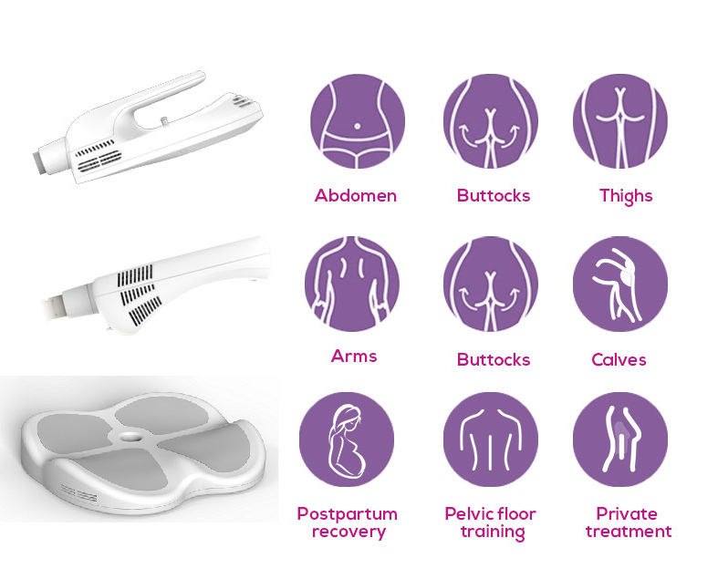 Electromagnetic Rf 5000W 5 Handle Fat Burn Body Sculpting Machine