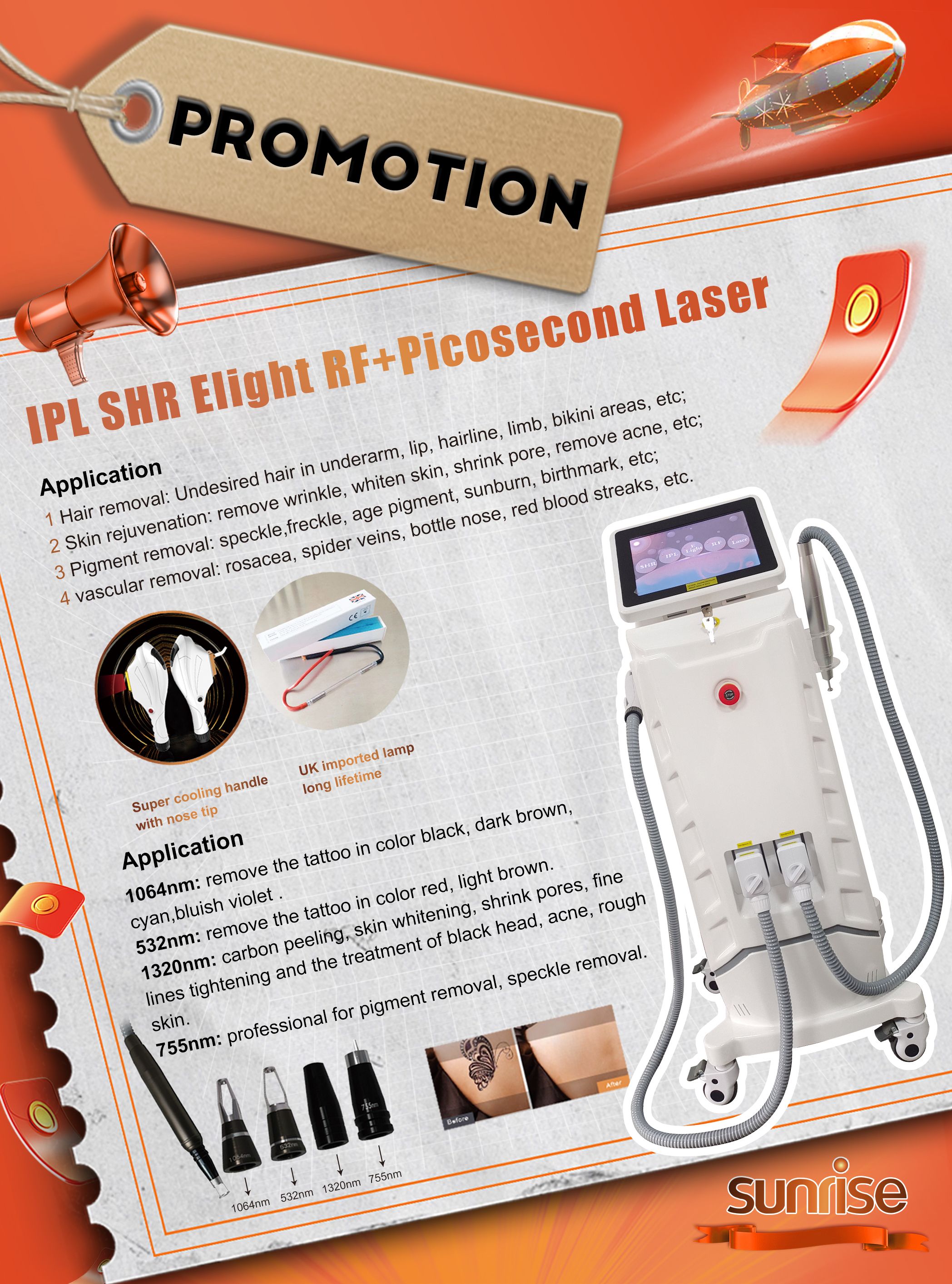 IPL SHR Elight RF+Picosecond Laser