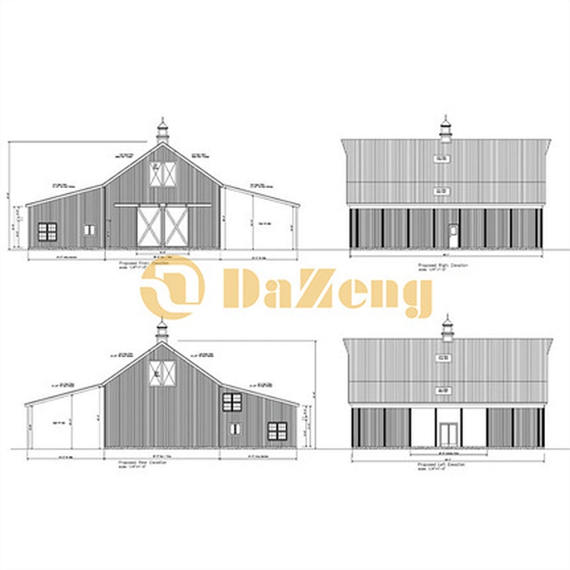 Prefab Steel House Steel Structure Frame Stable Horse Stall Barn Arena Building