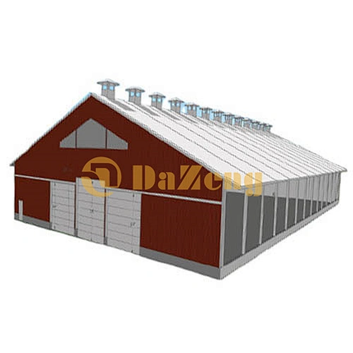 Prefabricated House Steel Structure Building Farm Metal Frame Dairy Barn Shed