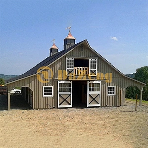 Prefab Steel House Steel Structure Frame Stable Horse Stall Barn Arena Building